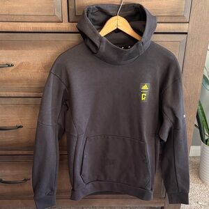Adidas Columbus Crew SC MLS Travel Hoodie Hooded Sweatshirt Men's small Gray
